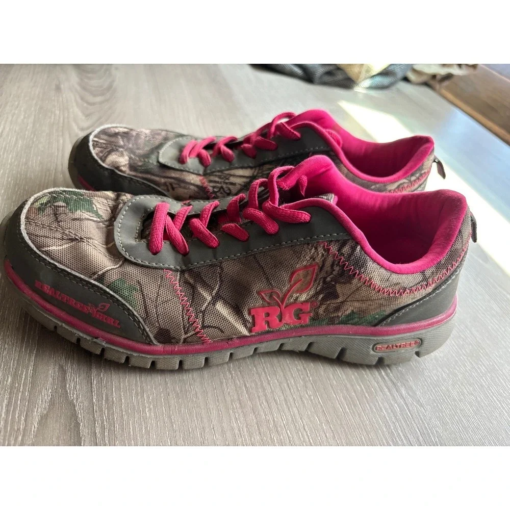Realtree Girl Kendra Camo Pink Sneakers Womens 7.5‎ M Hunting Camouflage Shoes